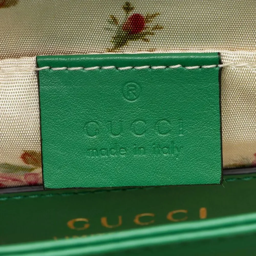 Gucci Raffia Python Ophidia Medium Chain Shoulder Bag - Picture 8 of 13
